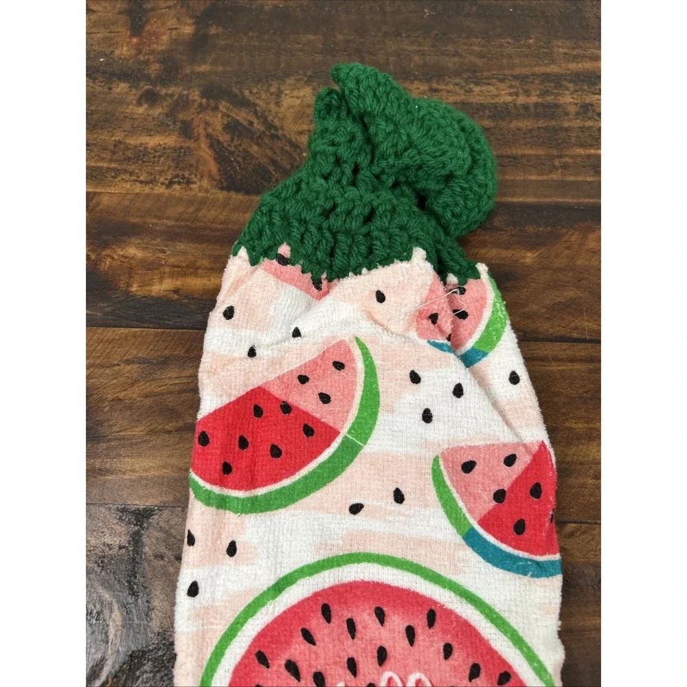 3 Handmade Crochet top Kitchen Hanging Hand Towels Summer Vibes Hello Summer 16